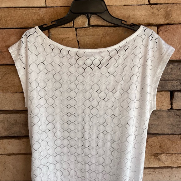 Alexa & Stella white sleeveless lightweight’s cinched cover up New Small - Picture 8 of 10